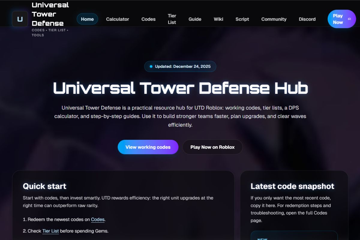 universal tower defense