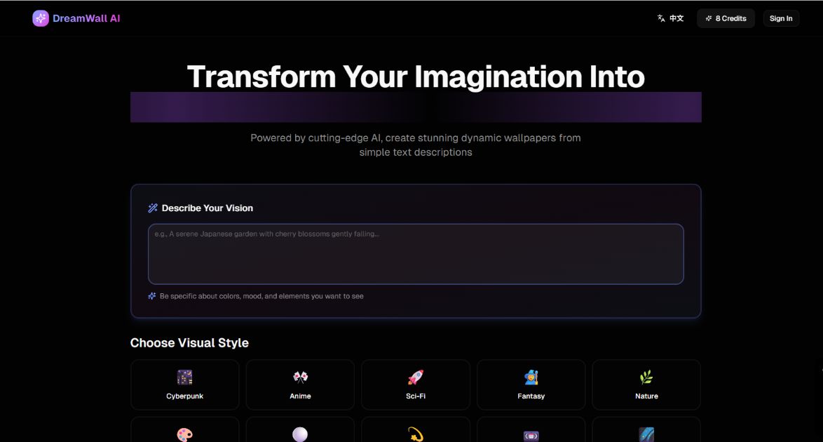 AI动态壁纸生成,支持PC、ipad、phone